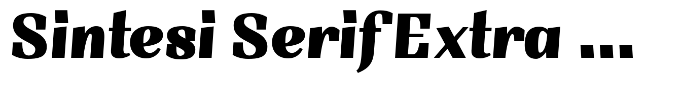 Sintesi Serif Extra Black Italic